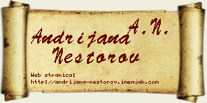 Andrijana Nestorov vizit kartica